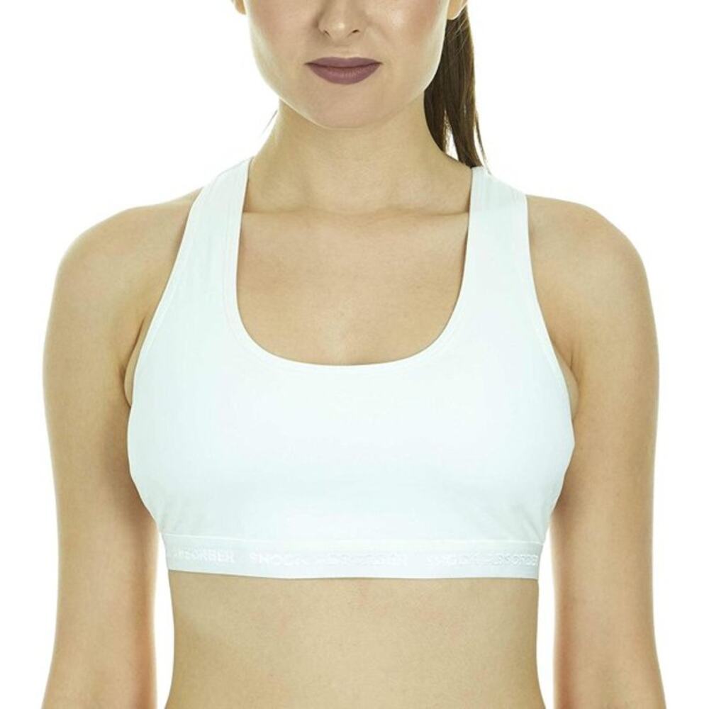NWT Shock Absorber White Criss-Cross Sports Bra Women's Size 38D